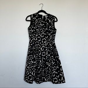 H&M Black and White Leopard Print Formal Dress